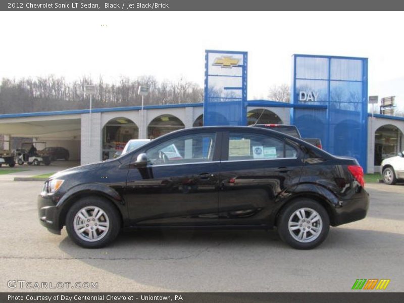 Black / Jet Black/Brick 2012 Chevrolet Sonic LT Sedan