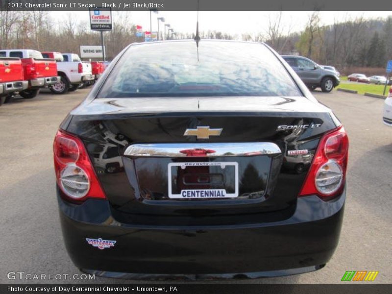 Black / Jet Black/Brick 2012 Chevrolet Sonic LT Sedan