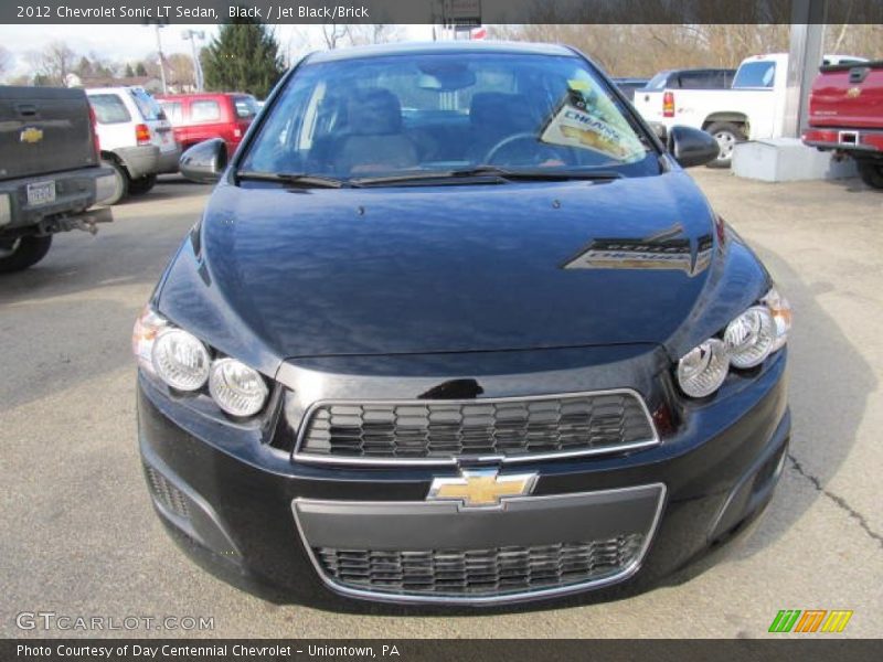 Black / Jet Black/Brick 2012 Chevrolet Sonic LT Sedan
