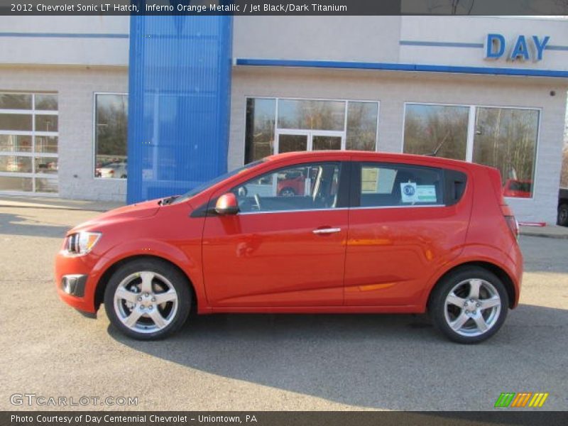 Inferno Orange Metallic / Jet Black/Dark Titanium 2012 Chevrolet Sonic LT Hatch