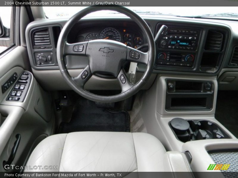 Summit White / Gray/Dark Charcoal 2004 Chevrolet Suburban 1500 LT