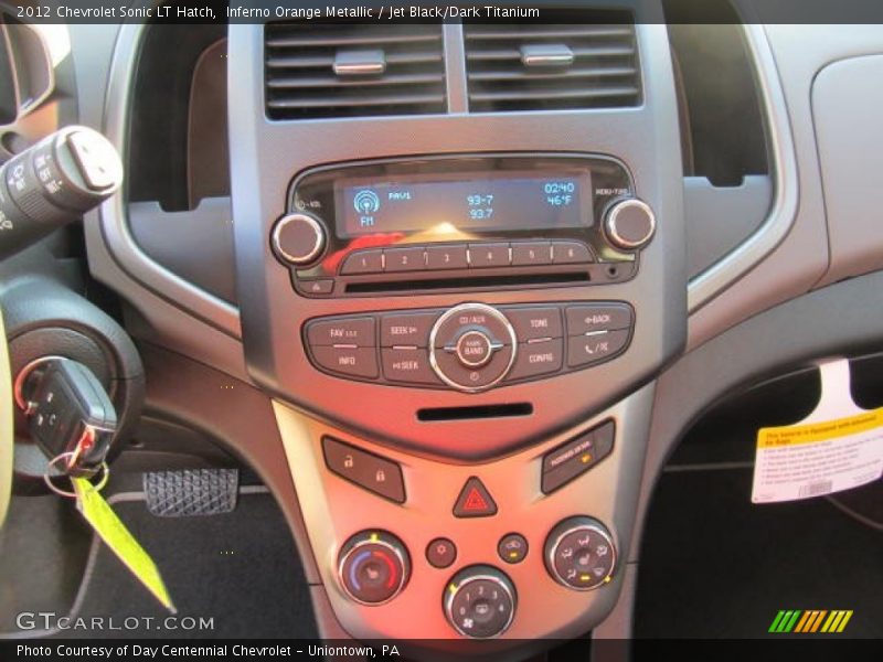 Inferno Orange Metallic / Jet Black/Dark Titanium 2012 Chevrolet Sonic LT Hatch