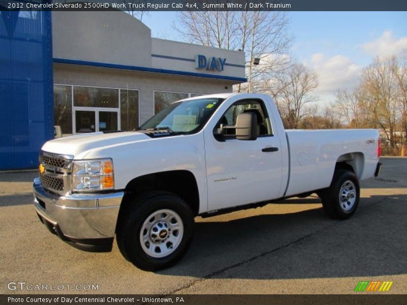 Summit White / Dark Titanium 2012 Chevrolet Silverado 2500HD Work Truck Regular Cab 4x4