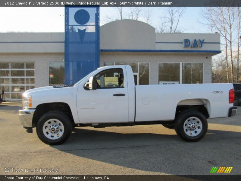 Summit White / Dark Titanium 2012 Chevrolet Silverado 2500HD Work Truck Regular Cab 4x4