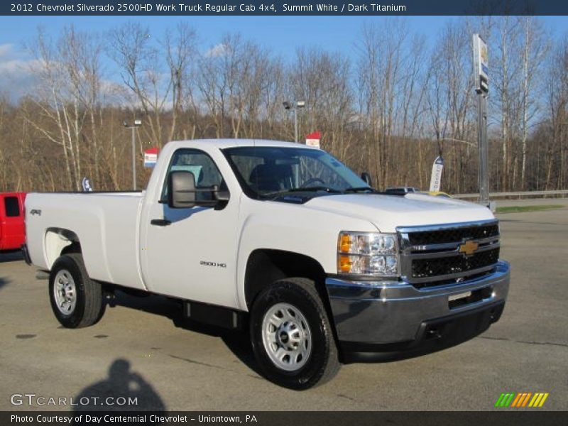 Summit White / Dark Titanium 2012 Chevrolet Silverado 2500HD Work Truck Regular Cab 4x4