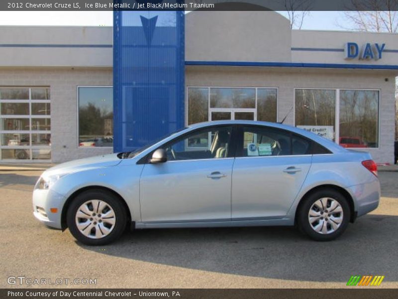 Ice Blue Metallic / Jet Black/Medium Titanium 2012 Chevrolet Cruze LS