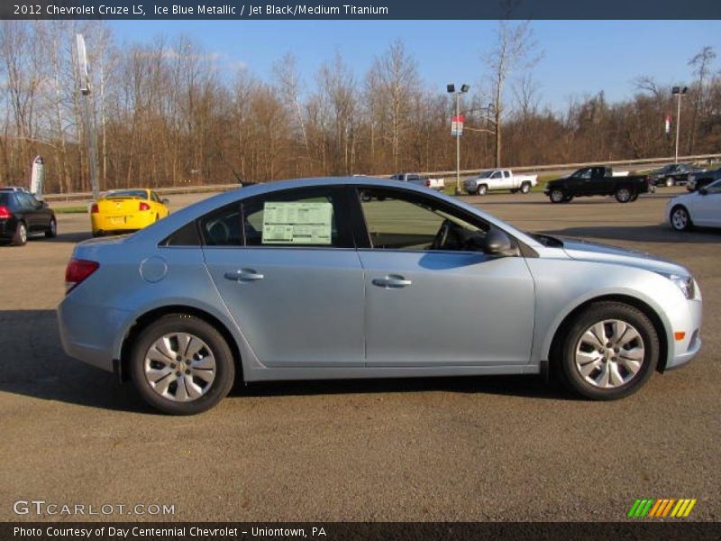 Ice Blue Metallic / Jet Black/Medium Titanium 2012 Chevrolet Cruze LS