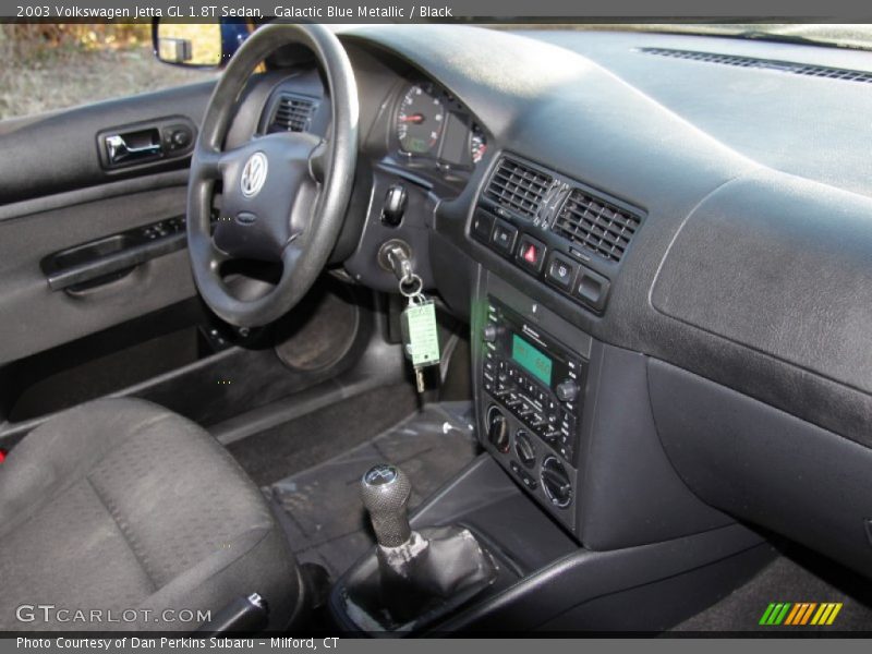 Galactic Blue Metallic / Black 2003 Volkswagen Jetta GL 1.8T Sedan