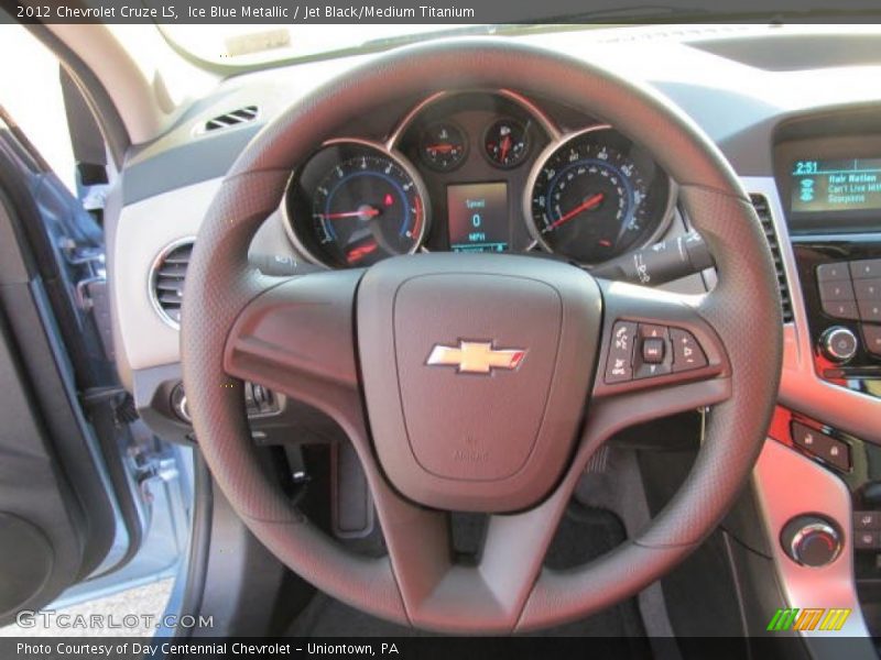 Ice Blue Metallic / Jet Black/Medium Titanium 2012 Chevrolet Cruze LS
