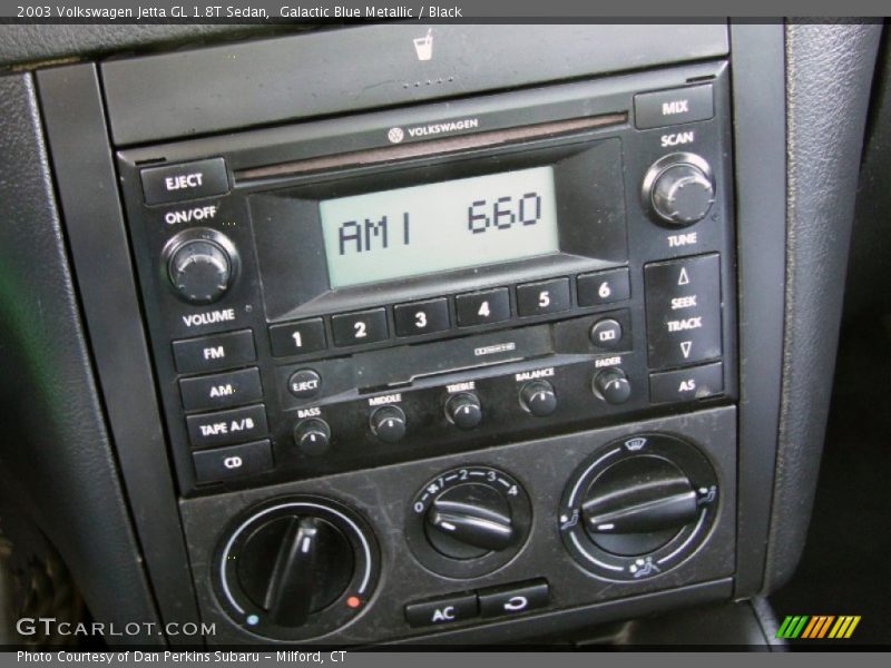 Galactic Blue Metallic / Black 2003 Volkswagen Jetta GL 1.8T Sedan