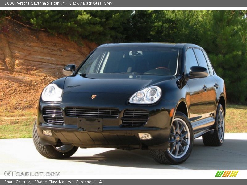 Black / Black/Steel Grey 2006 Porsche Cayenne S Titanium