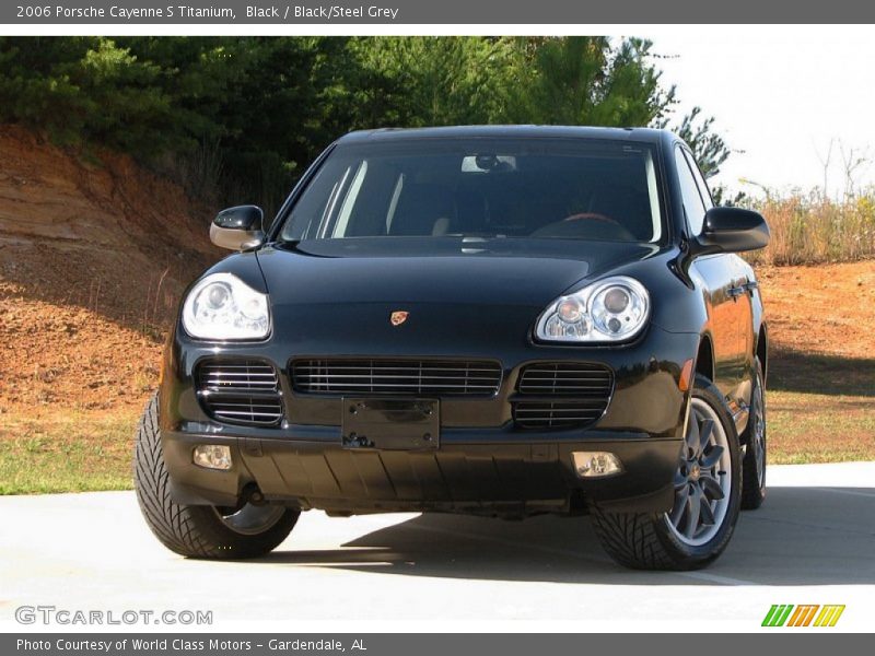 Black / Black/Steel Grey 2006 Porsche Cayenne S Titanium