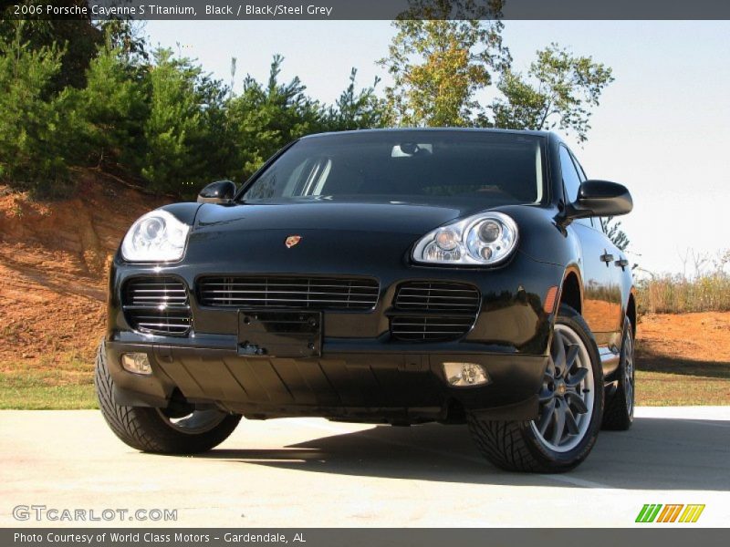 Black / Black/Steel Grey 2006 Porsche Cayenne S Titanium