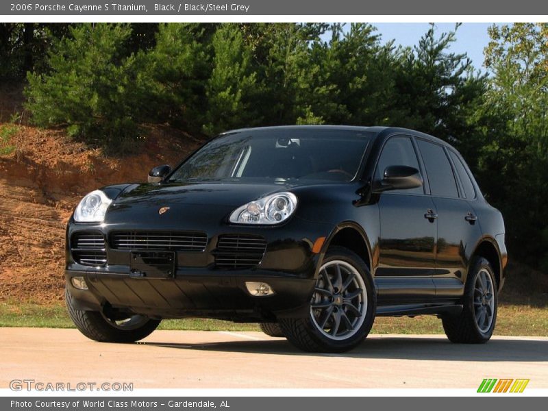 Black / Black/Steel Grey 2006 Porsche Cayenne S Titanium