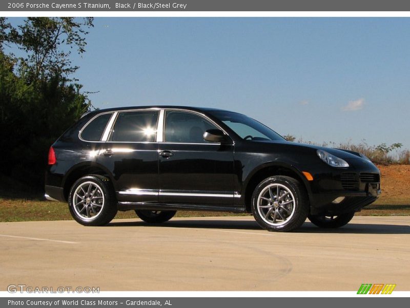 Black / Black/Steel Grey 2006 Porsche Cayenne S Titanium