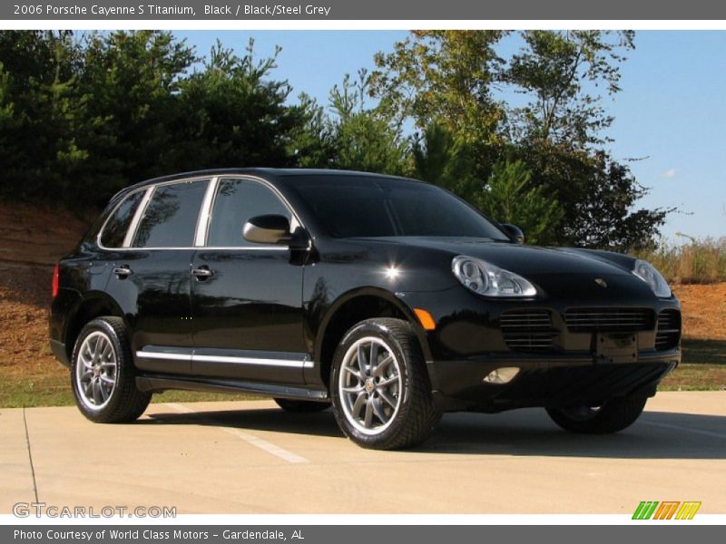 Black / Black/Steel Grey 2006 Porsche Cayenne S Titanium