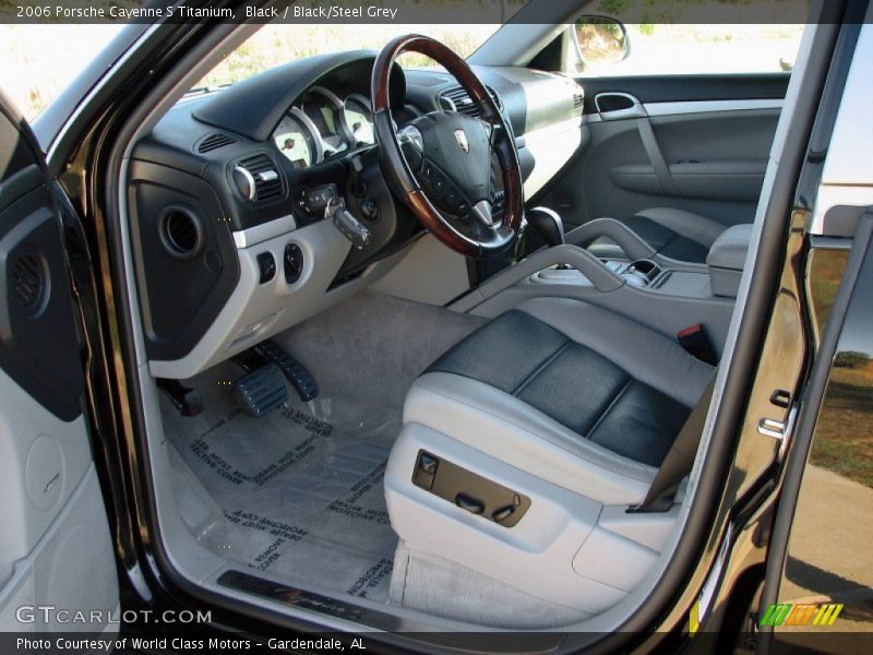 Black / Black/Steel Grey 2006 Porsche Cayenne S Titanium