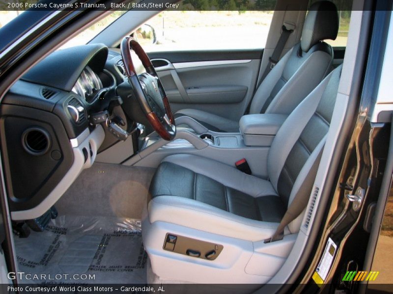 Black / Black/Steel Grey 2006 Porsche Cayenne S Titanium