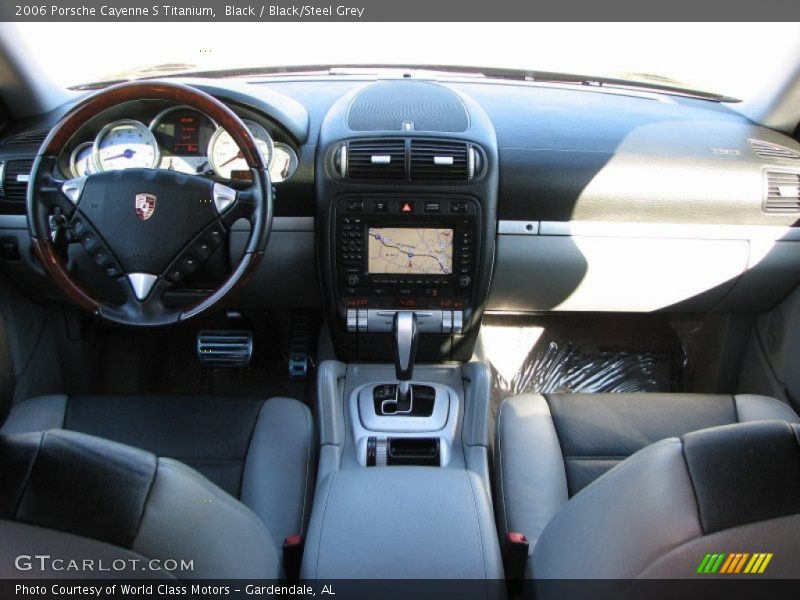 Black / Black/Steel Grey 2006 Porsche Cayenne S Titanium