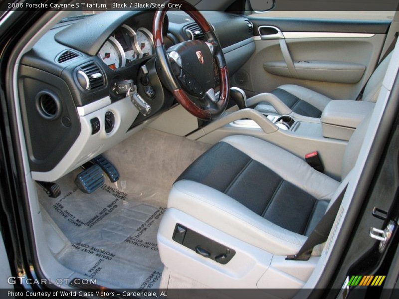 Black / Black/Steel Grey 2006 Porsche Cayenne S Titanium