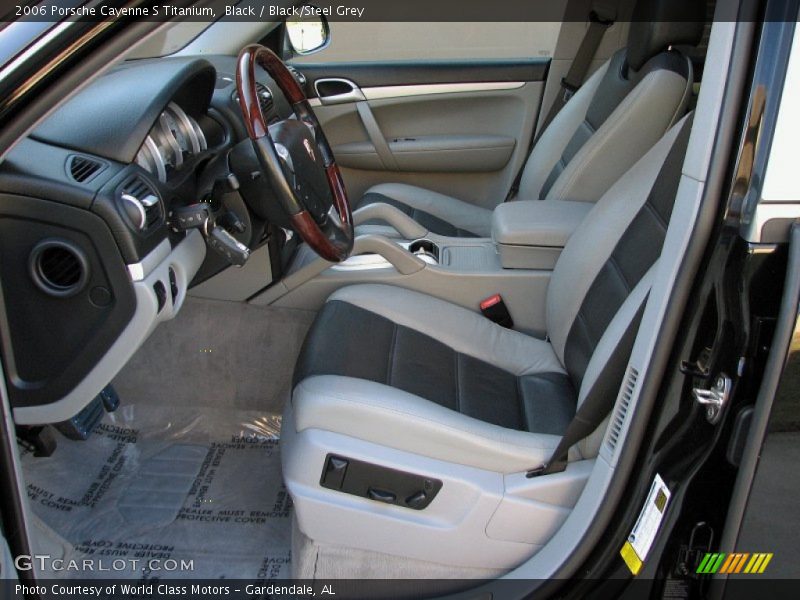 Black / Black/Steel Grey 2006 Porsche Cayenne S Titanium