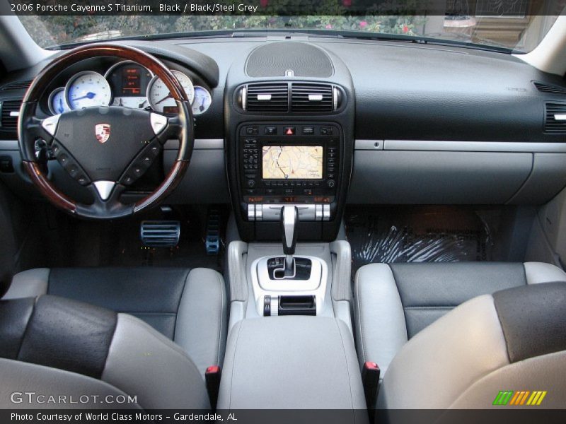 Black / Black/Steel Grey 2006 Porsche Cayenne S Titanium
