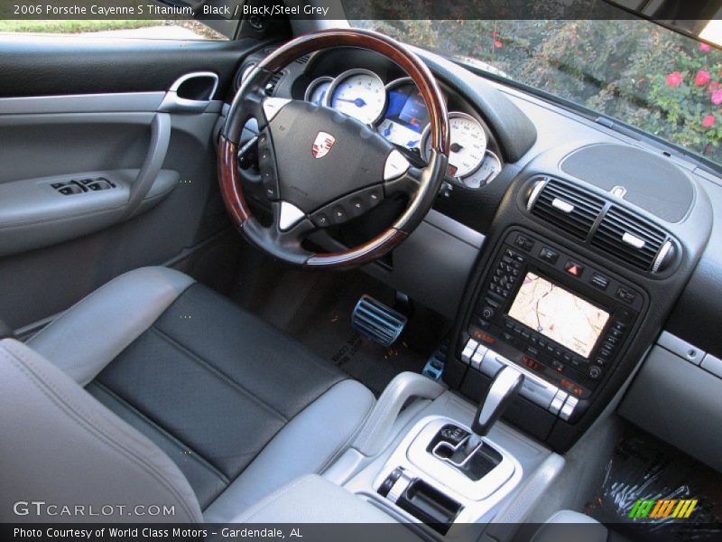Black / Black/Steel Grey 2006 Porsche Cayenne S Titanium