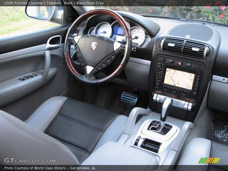 Black / Black/Steel Grey 2006 Porsche Cayenne S Titanium