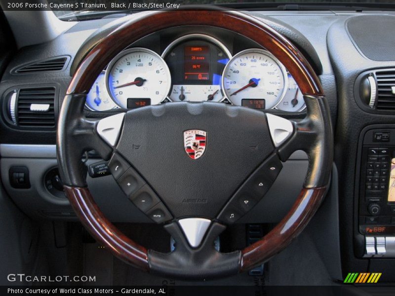 Black / Black/Steel Grey 2006 Porsche Cayenne S Titanium