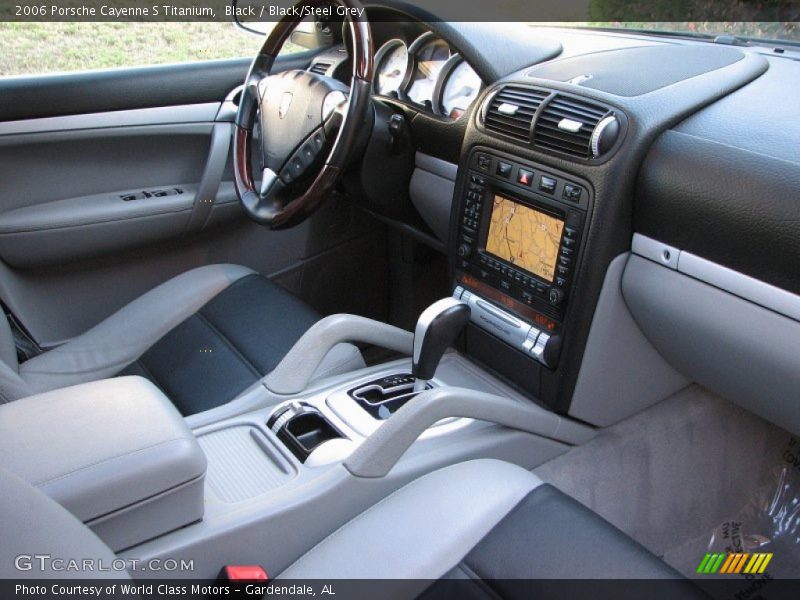 Black / Black/Steel Grey 2006 Porsche Cayenne S Titanium