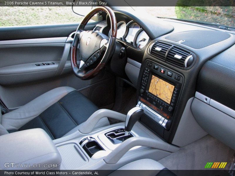 Black / Black/Steel Grey 2006 Porsche Cayenne S Titanium