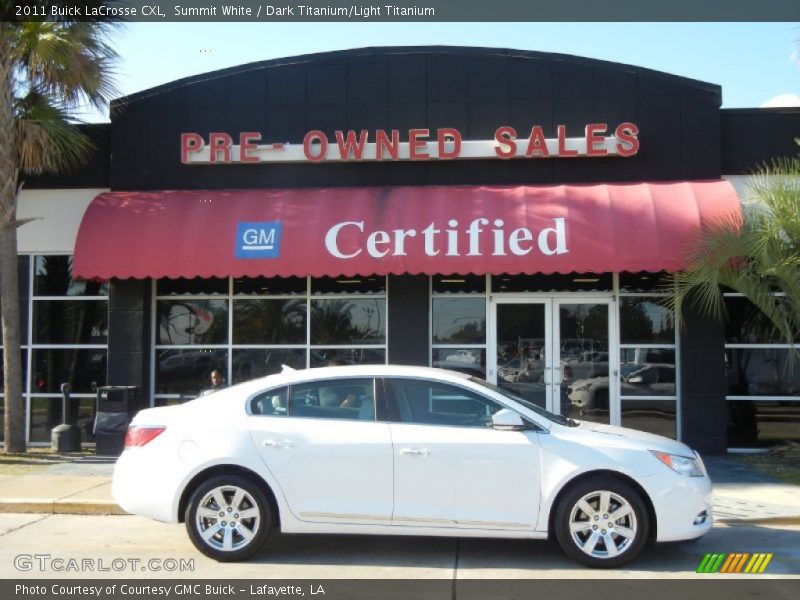 Summit White / Dark Titanium/Light Titanium 2011 Buick LaCrosse CXL