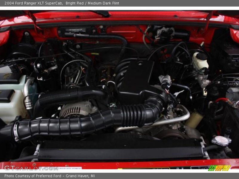 Bright Red / Medium Dark Flint 2004 Ford Ranger XLT SuperCab