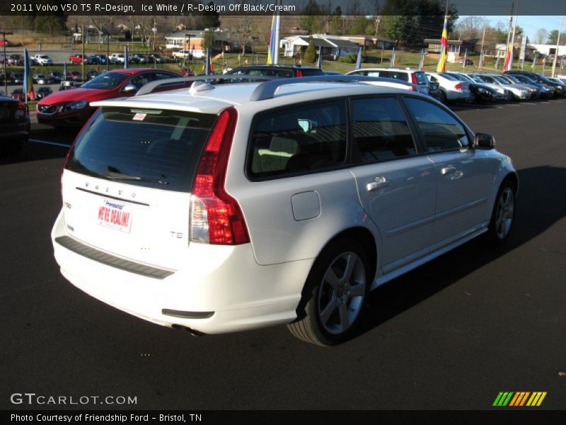 Ice White / R-Design Off Black/Cream 2011 Volvo V50 T5 R-Design