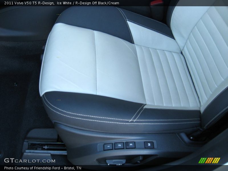 Ice White / R-Design Off Black/Cream 2011 Volvo V50 T5 R-Design