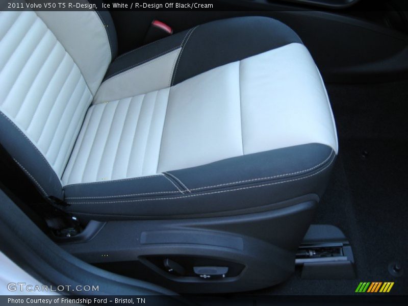 Ice White / R-Design Off Black/Cream 2011 Volvo V50 T5 R-Design
