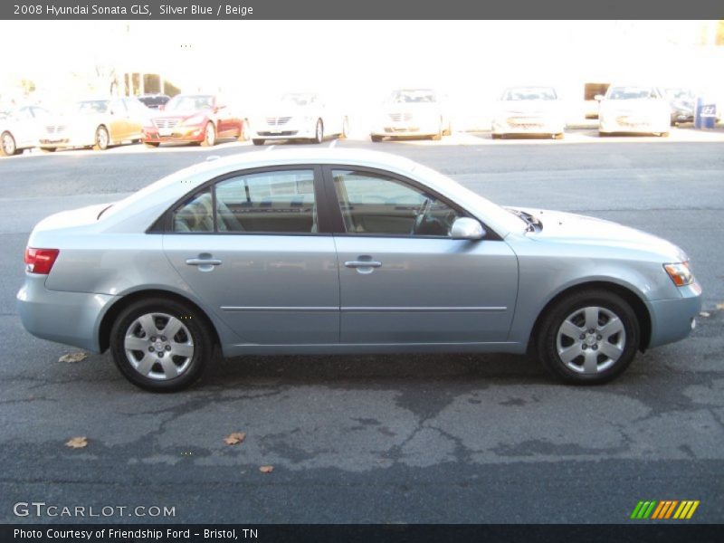 Silver Blue / Beige 2008 Hyundai Sonata GLS