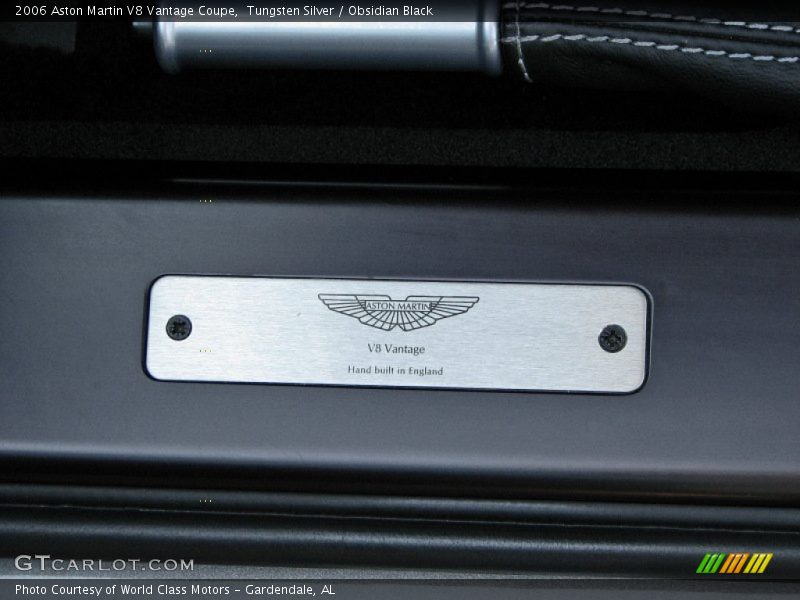V8 Vantage Hand Built in England badge - 2006 Aston Martin V8 Vantage Coupe