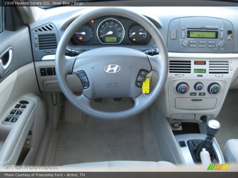 Silver Blue / Beige 2008 Hyundai Sonata GLS