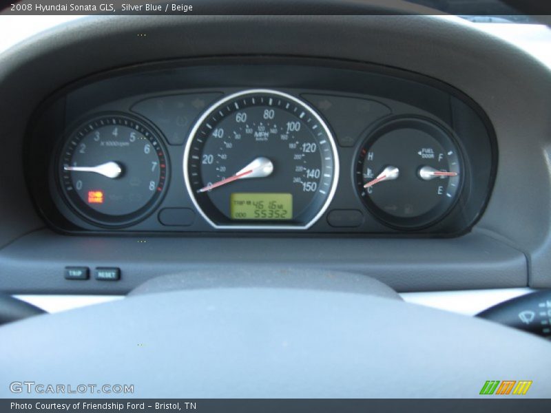 Silver Blue / Beige 2008 Hyundai Sonata GLS