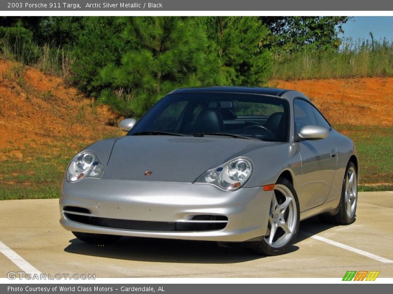 Arctic Silver Metallic / Black 2003 Porsche 911 Targa