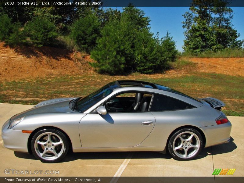 Arctic Silver Metallic / Black 2003 Porsche 911 Targa