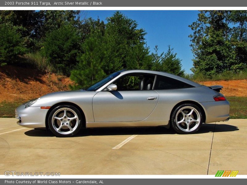 Arctic Silver Metallic / Black 2003 Porsche 911 Targa