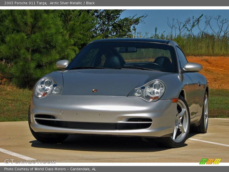 Arctic Silver Metallic / Black 2003 Porsche 911 Targa