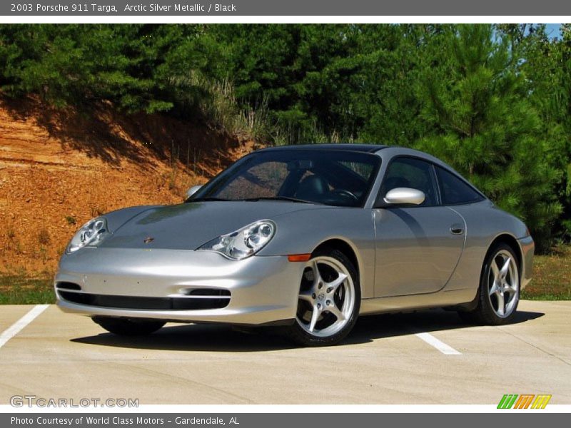 Arctic Silver Metallic / Black 2003 Porsche 911 Targa