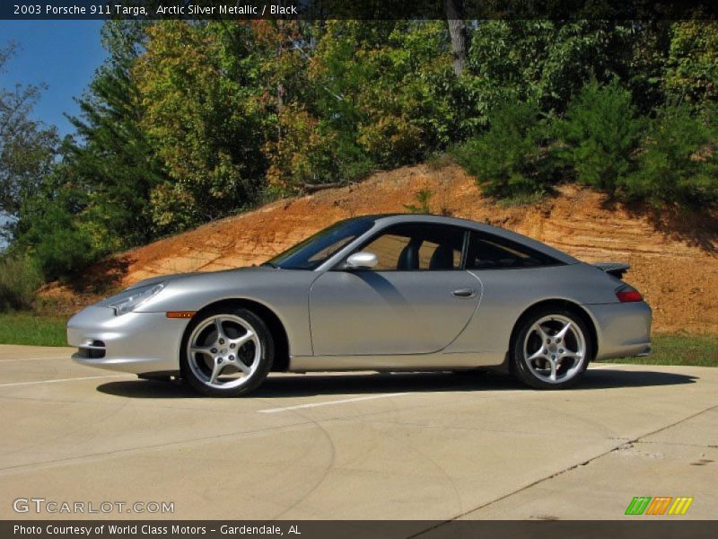 Arctic Silver Metallic / Black 2003 Porsche 911 Targa