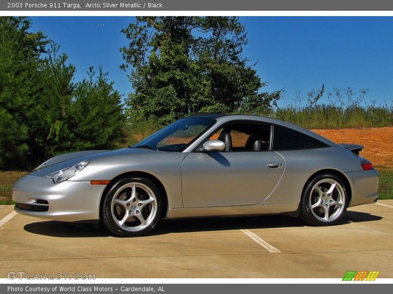 Arctic Silver Metallic / Black 2003 Porsche 911 Targa