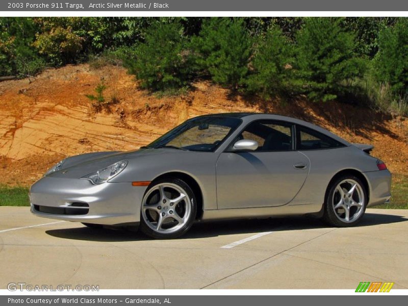 Arctic Silver Metallic / Black 2003 Porsche 911 Targa