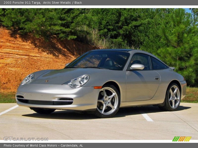 Arctic Silver Metallic / Black 2003 Porsche 911 Targa