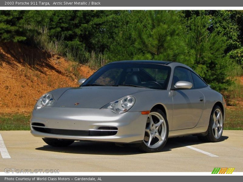 Arctic Silver Metallic / Black 2003 Porsche 911 Targa